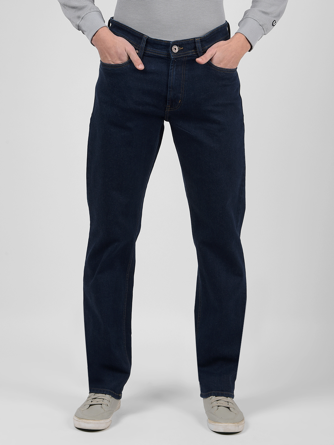 Numero Uno Men Solid Dark Blue Jeans
